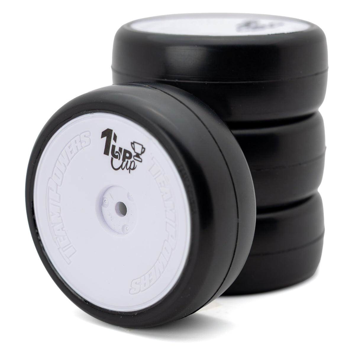 2025 1up Cup Series Spec Tires - Team Powers 36SU-V2 on Marked Dish Wheels