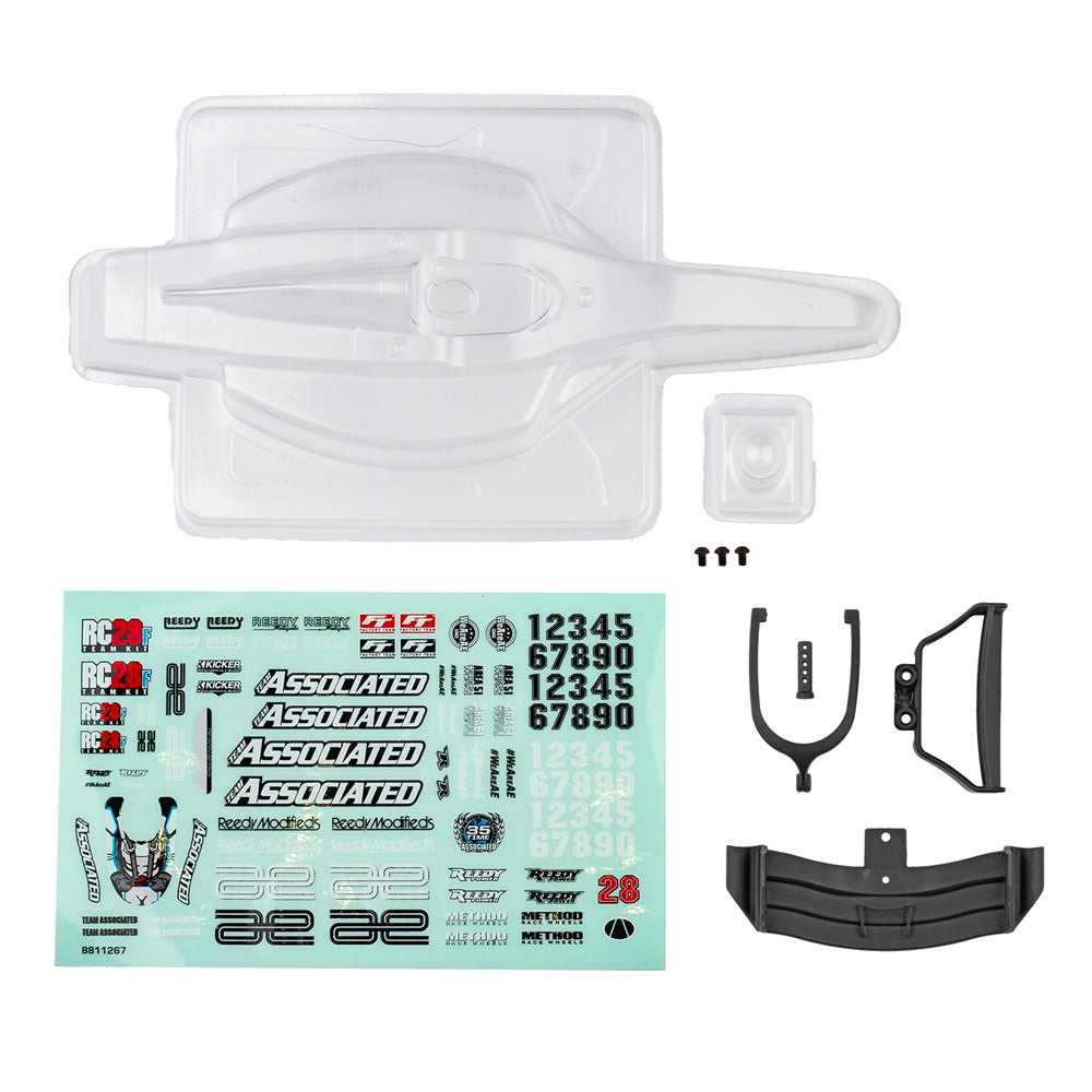 Team Associated RC28F Body Set, Clear