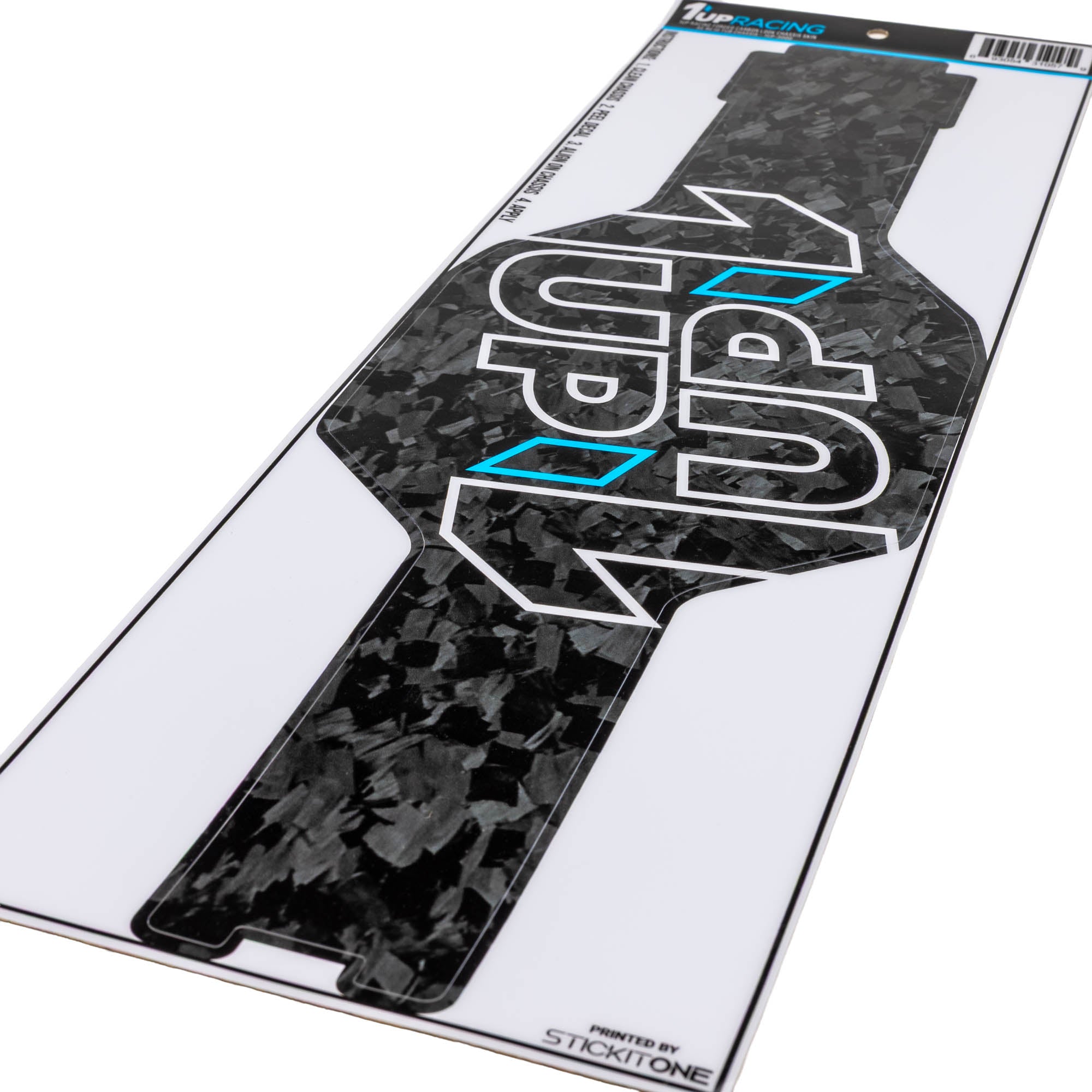 1up Racing Forged Carbon Look Chassis Skin - AE RC10 Tub Chassis