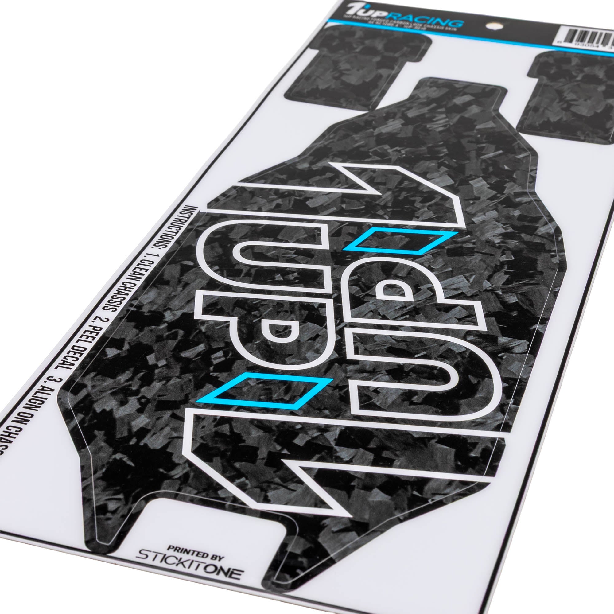 1up Racing Forged Carbon Look Chassis Skin - AE RC10B6.4