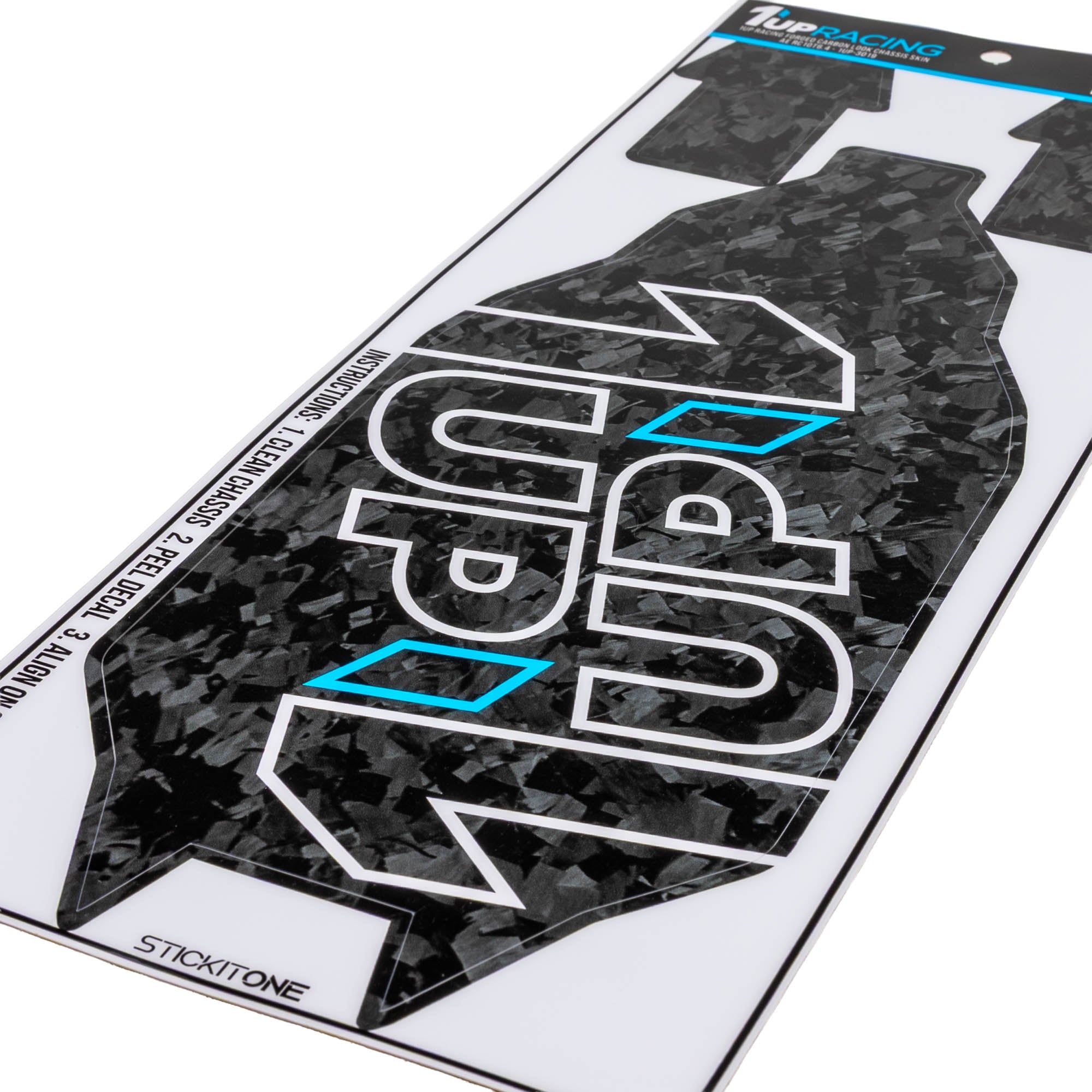 1up Racing Forged Carbon Look Chassis Skin - AE RC10T6.4