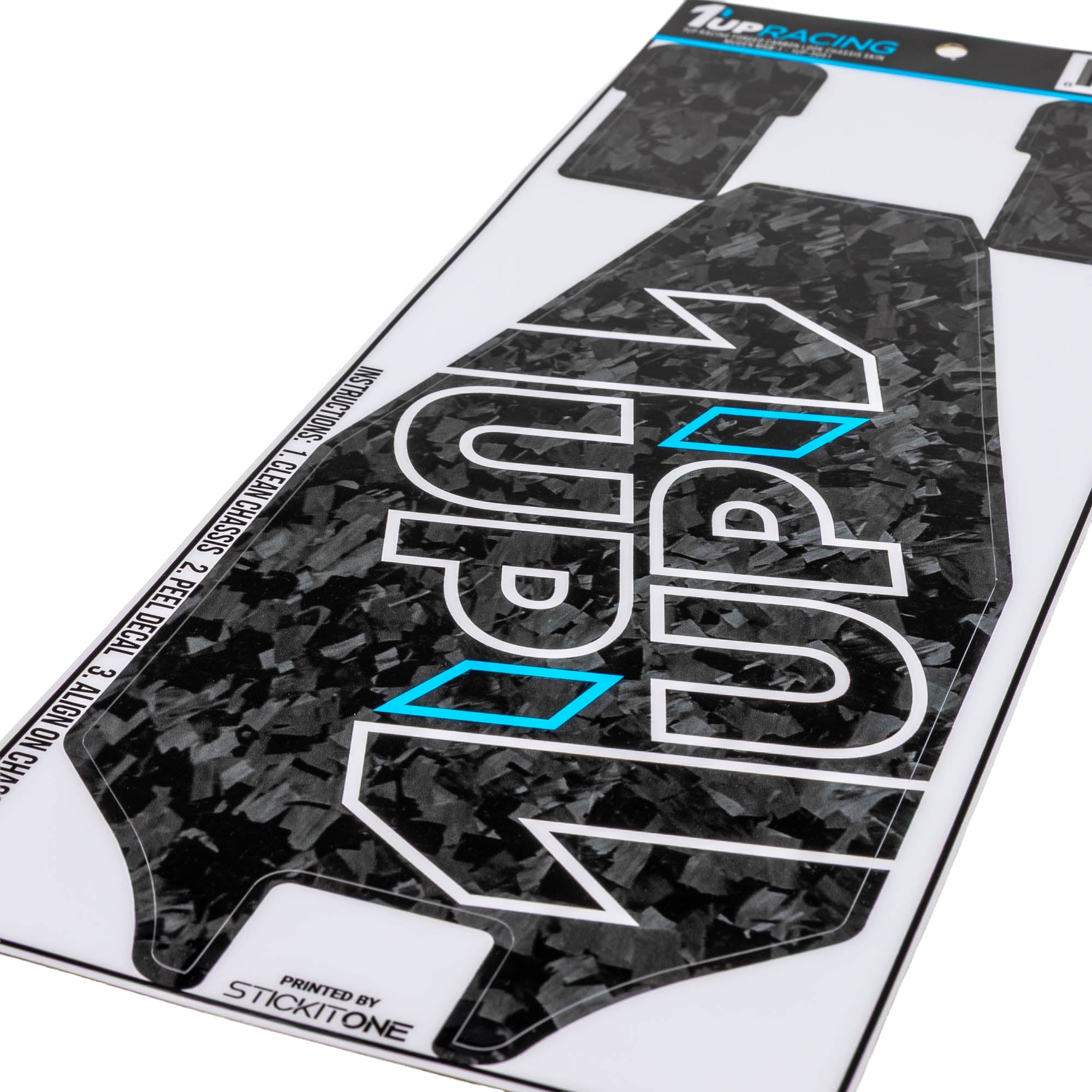 1up Racing Forged Carbon Look Chassis Skin - Mugen MSB-1