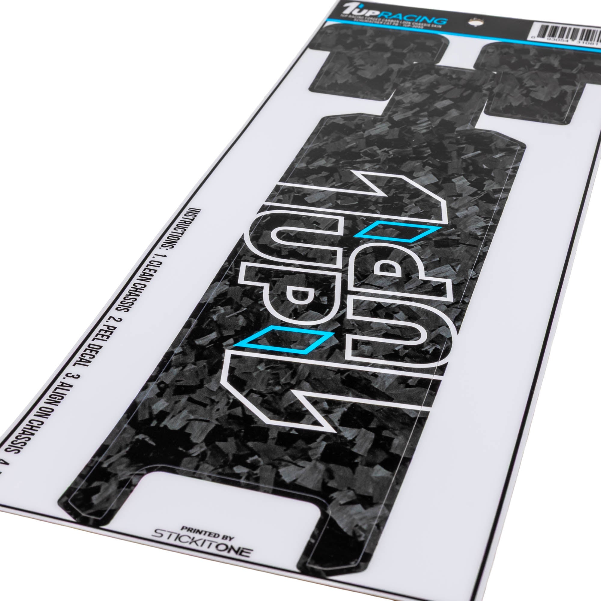 1up Racing Forged Carbon Look Chassis Skin - Schumacher Cat PB