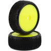 JConcepts Pin Swag 2.2" Pre-Mounted 4WD Front Buggy Carpet Tires (Yellow) (2)