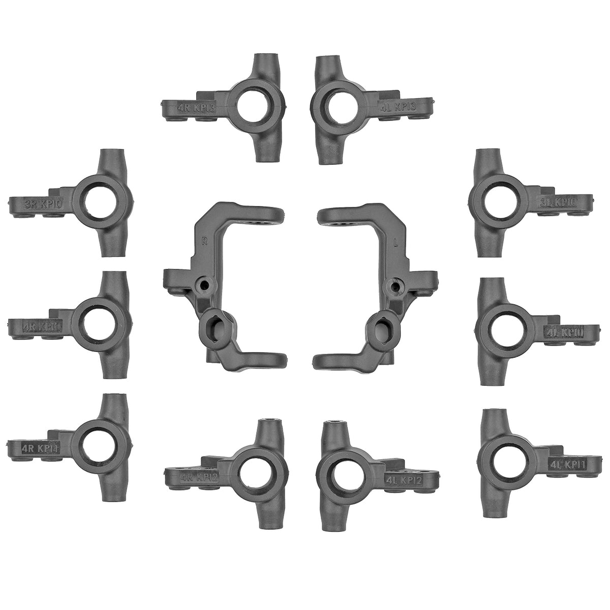 FT RC10B7 V2 Carbon Caster and Steering Blocks
