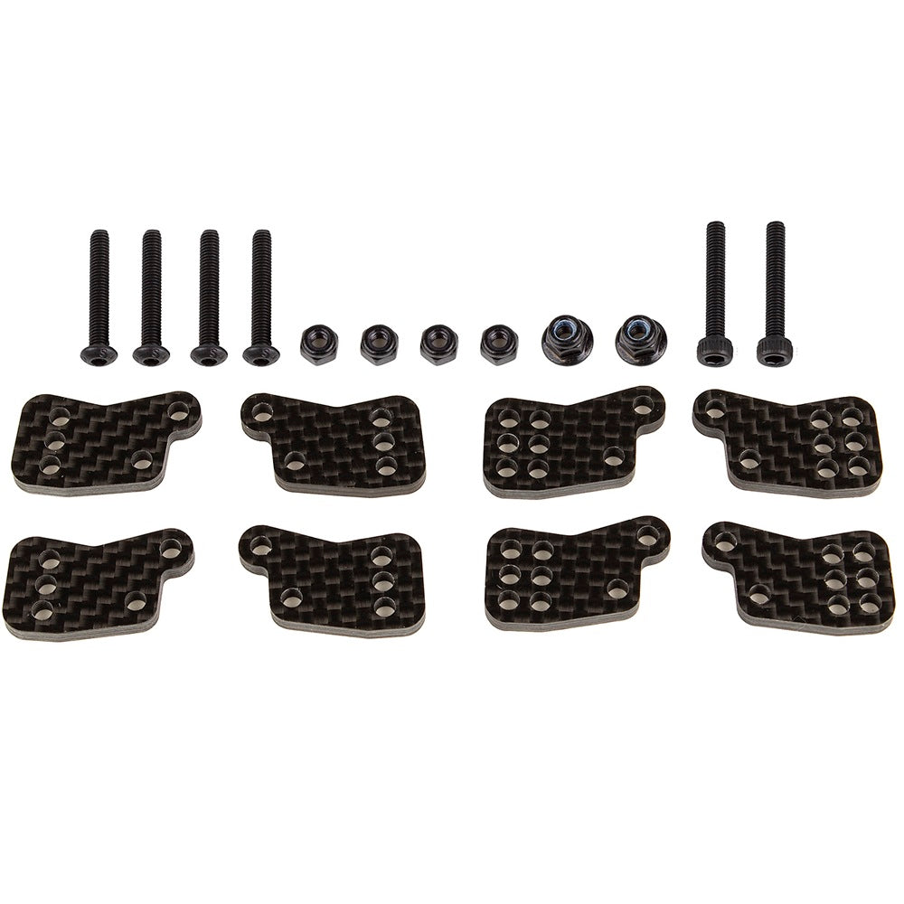 FT RC8B4.1 FT Rear Hub Tower Set, carbon fiber