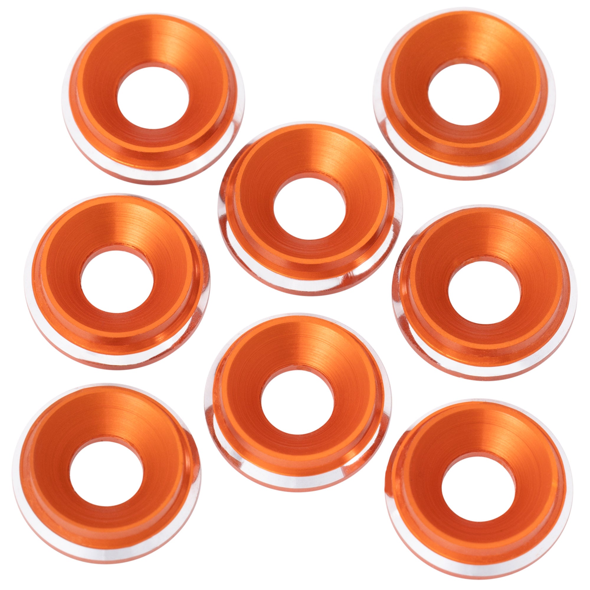 1up Racing 7075 LowPro Countersunk Washers - M3 w/ Shine Chamfer