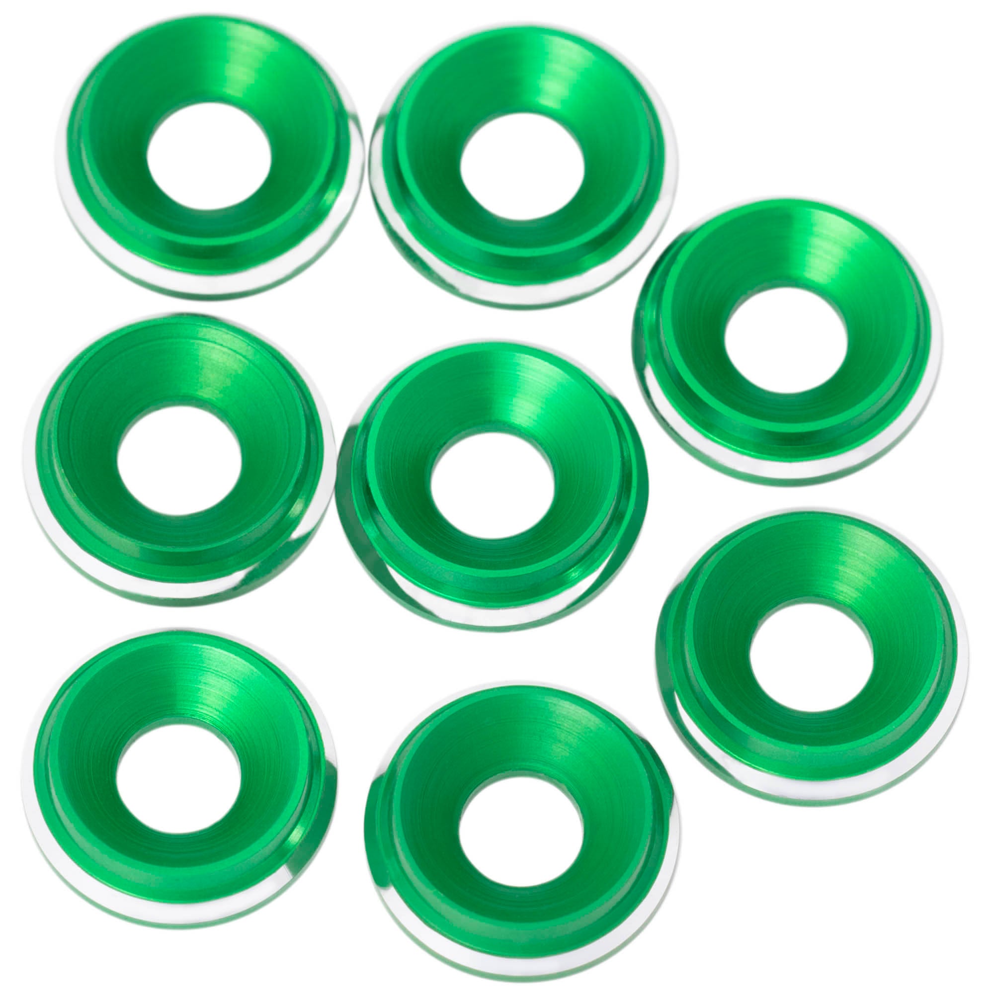 1up Racing 7075 LowPro Countersunk Washers - M3 w/ Shine Chamfer