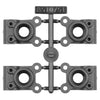 FT RC10B7 Carbon Rear Hub Set - -4mm Offset