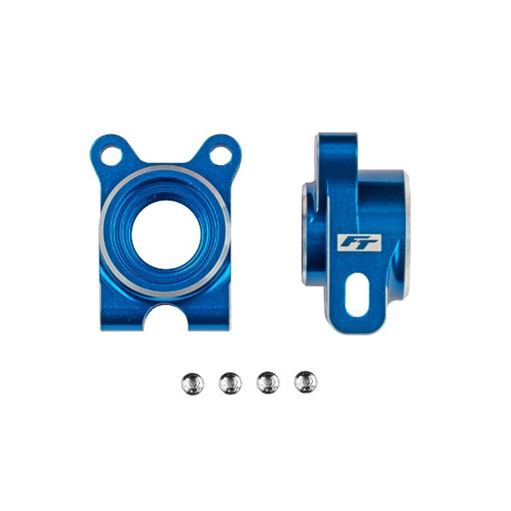 FT RC10B7 Aluminum Rear Hubs, -4 Offset, Blue