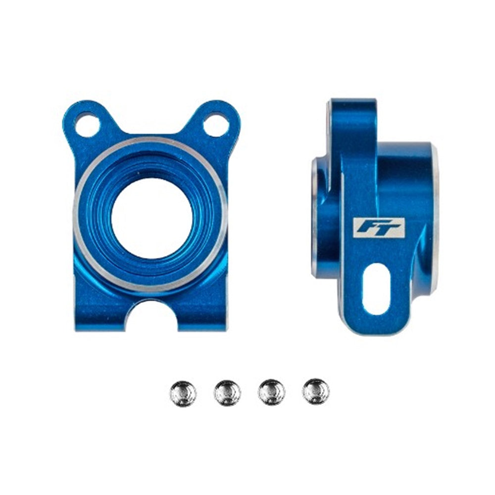 FT RC10B7 Aluminum HRC Rear Hubs, -4 Offset - Blue