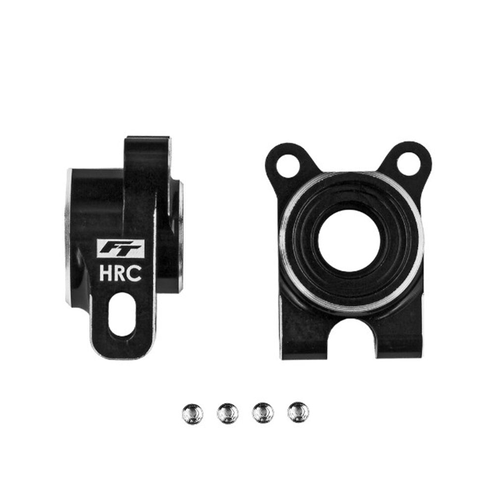 FT RC10B7 Aluminum HRC Rear Hubs, -4 Offset - Black