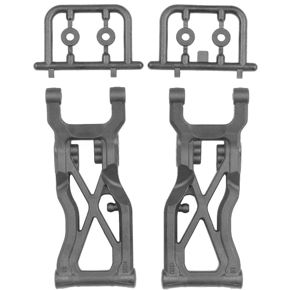 FT RC10B7 Carbon Rear Suspension Arms V2, 81mm