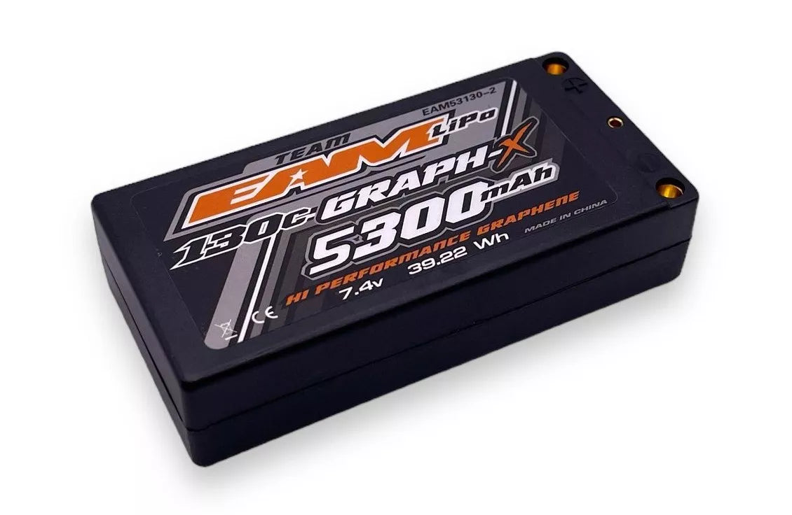 Team EAM 5300mAh 130C 2S LiPo Battery - Graphene Shorty