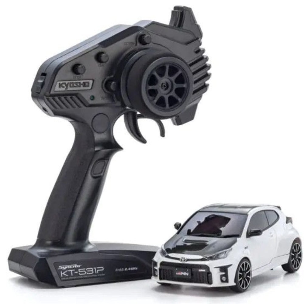 Kyosho MINI-Z AWD Toyota GRMN Yaris Rally Package Platinum White Pearl Mica