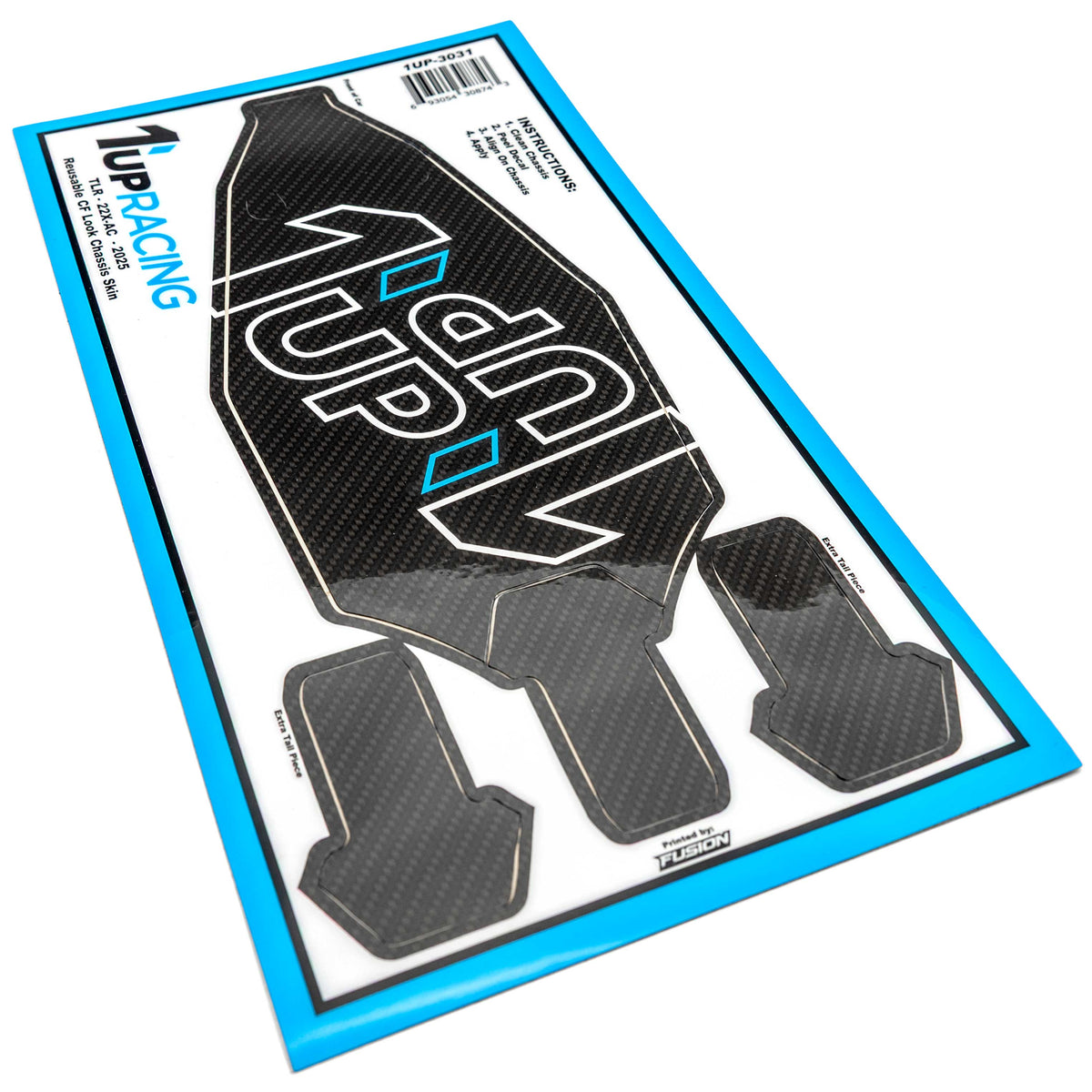 1up Racing CF Look Chassis Skin - TLR 22X