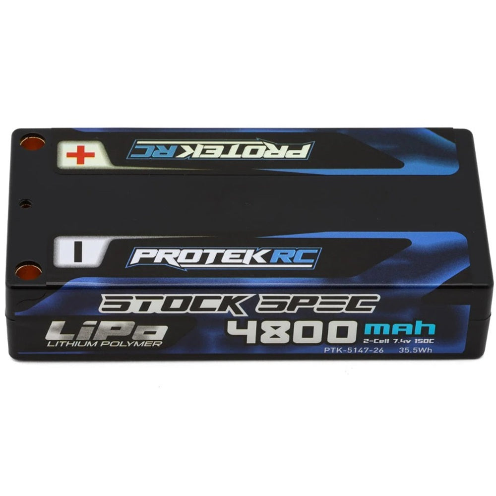 ProTek RC 4800mAh 7.4v 150C 2S Low IR Si-Graphene Stock Spec Shorty LiPo