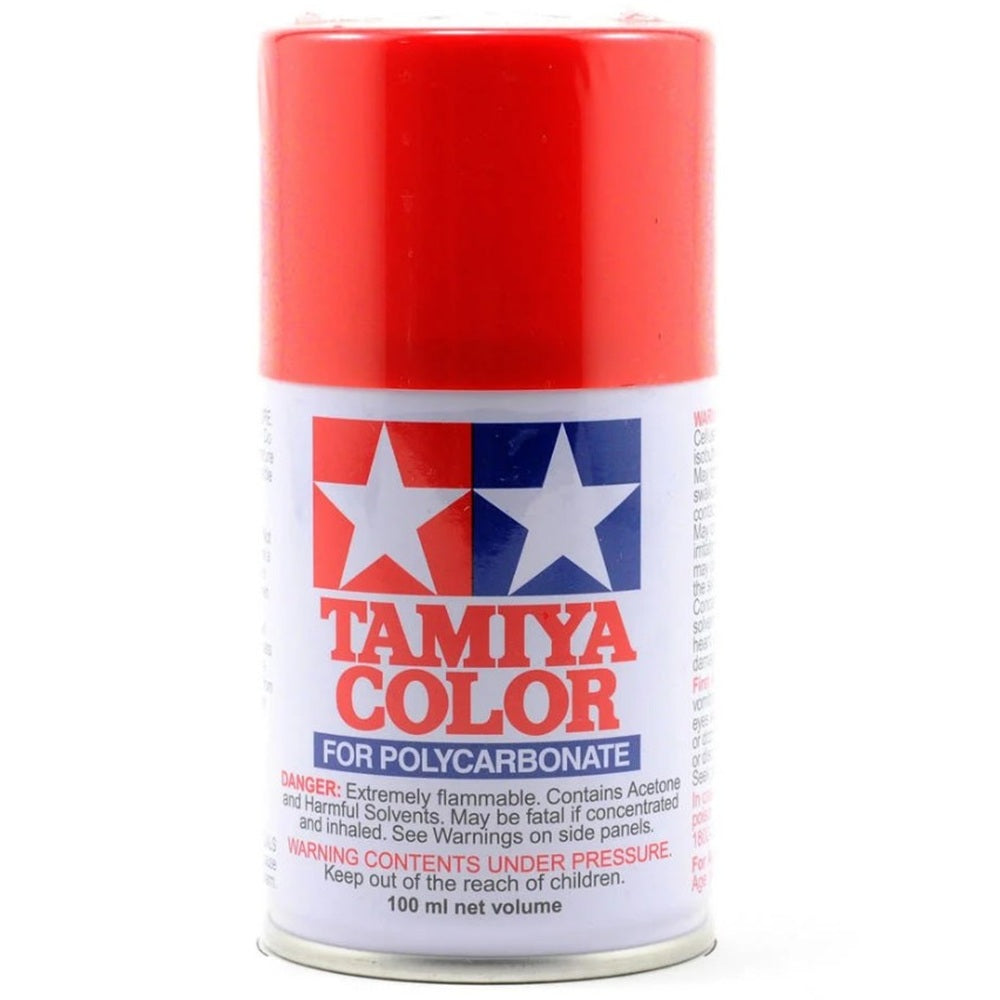 Tamiya PS-34 Bright Red Lexan Spray Paint (100ml)