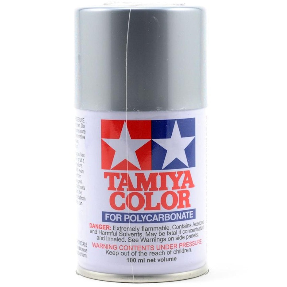 Tamiya PS-48 Semi Gloss Silver Anodized Aluminum Lexan Spray Paint (100ml)