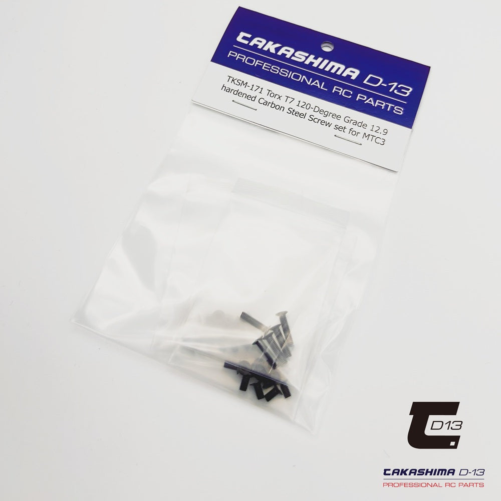 TD13 Torx T7 120-Degree Grade 12.9 hardened Carbon Steel Screw set for MTC3
