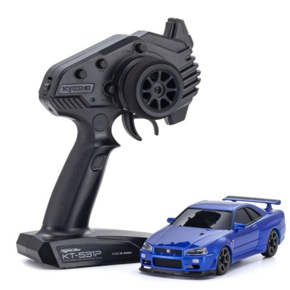 Kyosho MINI-Z AWD NISSAN SKYLINE GT-R R34 V SpecⅡNur Metallic Blue