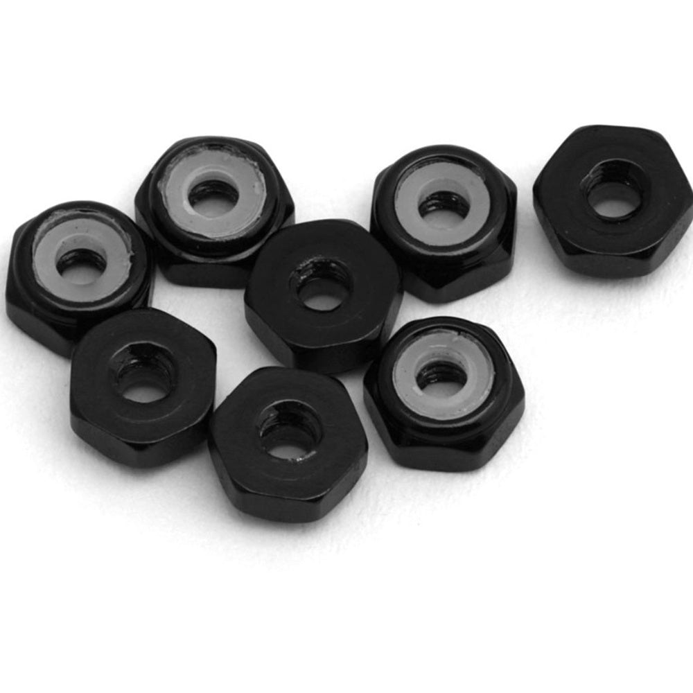 Kyosho M2 Alu. Nylon Color Nut 8pcs (Black)