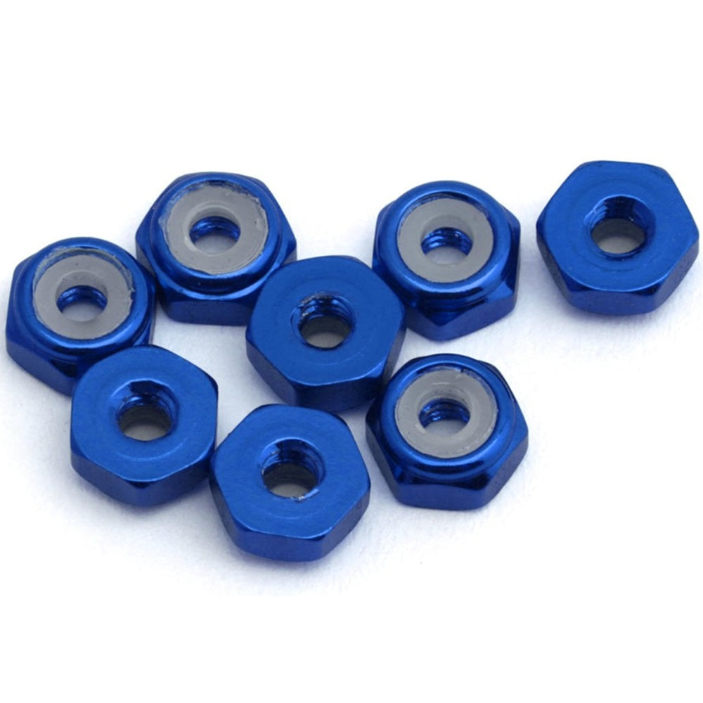 Kyosho M2 Alu. Nylon Color Nut 8pcs (Blue)