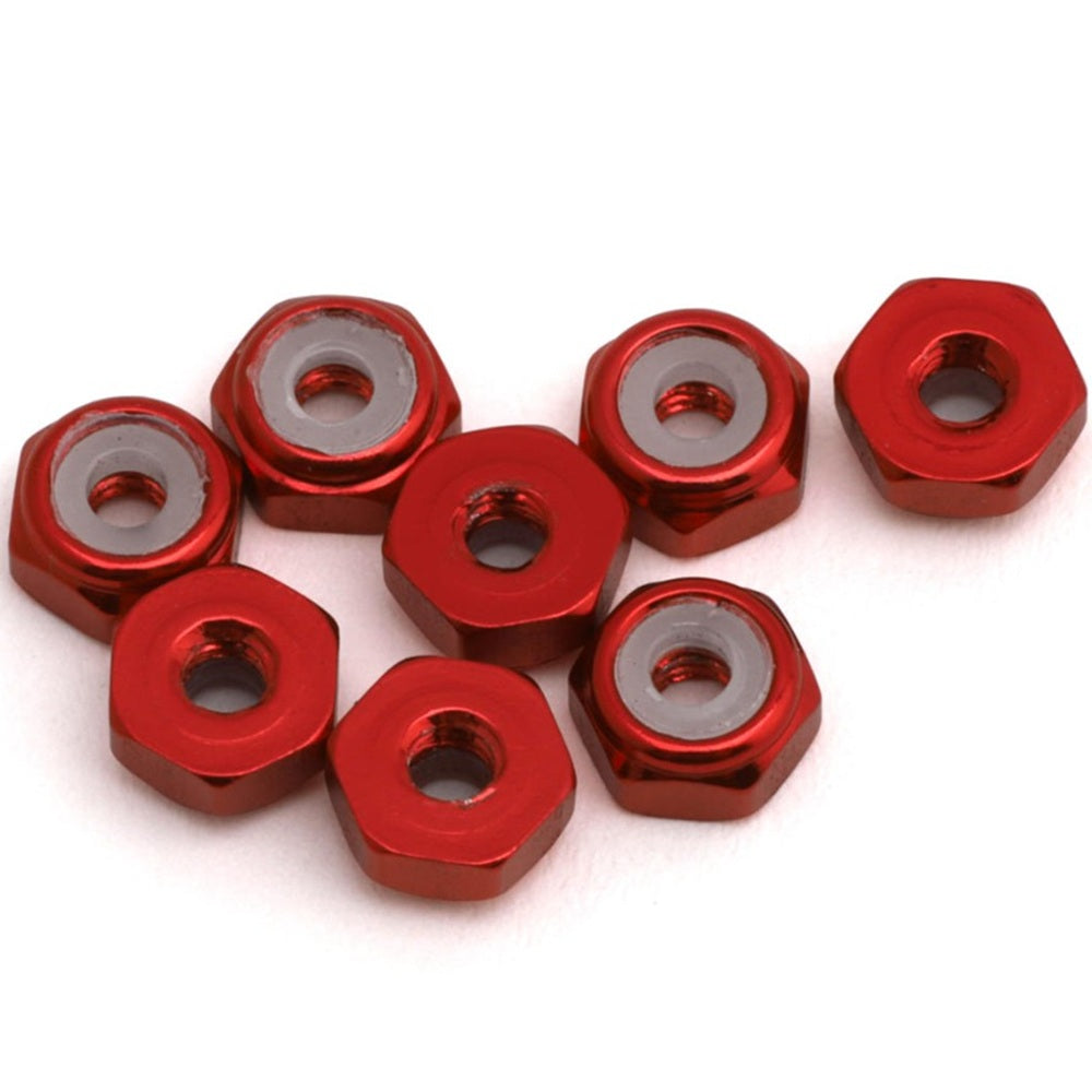 Kyosho M2 Alu. Nylon Color Nut 8pcs (Red)