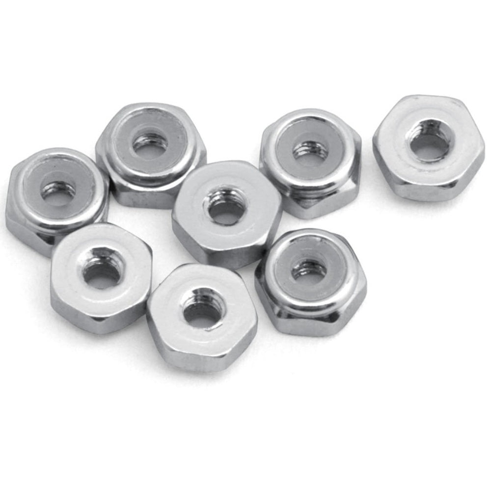 Kyosho M2 Alu. Nylon Color Nut 8pcs (Silver)