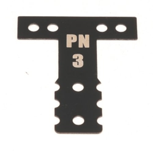 PN Racing Mini-Z MR03/MR04 MM Spring Steel T-Plate #3 (Black)