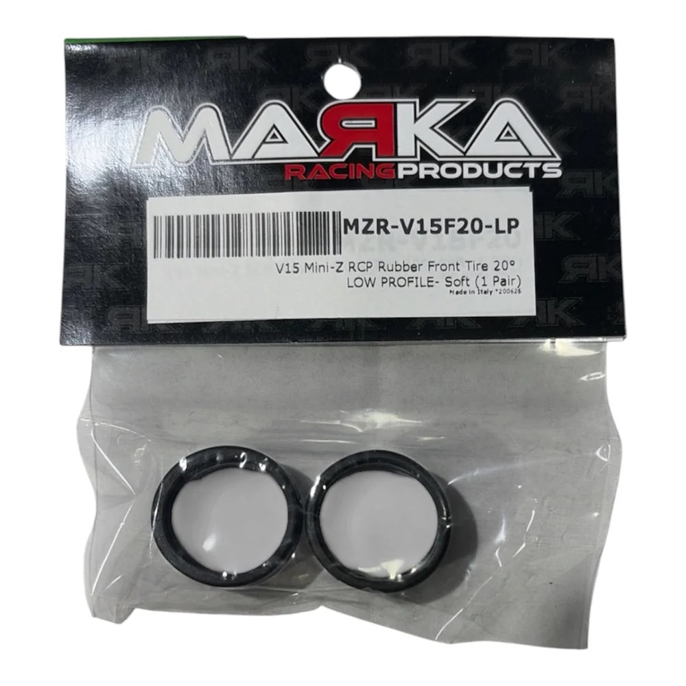 Marka Racing V15 Mini-Z RCP Front Tire Soft Compound - Low Profile 20°
