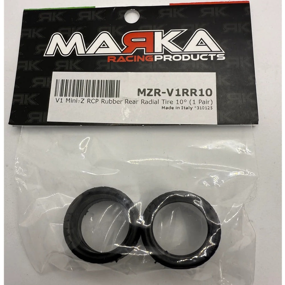 Marka MZR-V1RR 10° 11mm Mini-Z RCP Rubber Rear Radial Tire