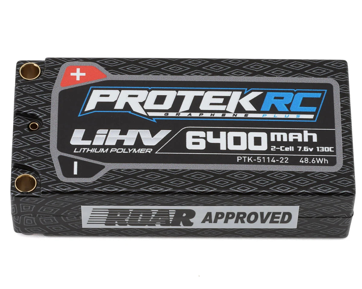 ProTek RC 6400mAh 7.6v 130C 2S Low IR Si-Graphene + HV Shorty LiPo Battery