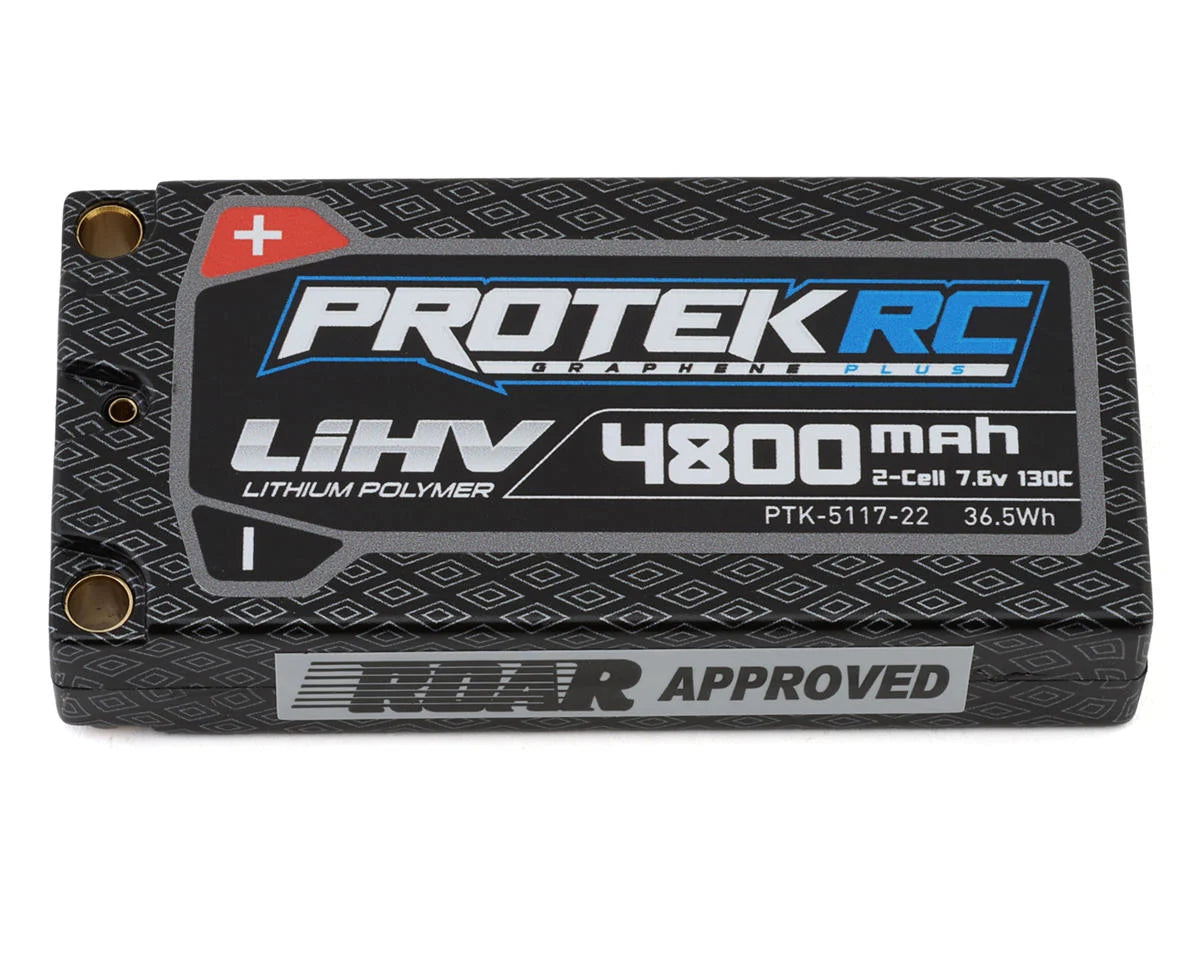 ProTek RC 4800mAh 7.6v 130C 2S Low IR Si-Graphene + HV Shorty LiPo Battery