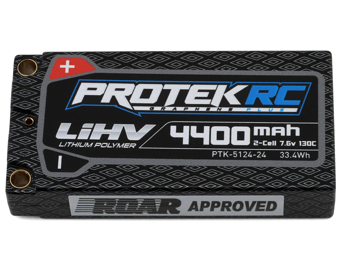 ProTek RC 4400mAh 7.6v 130C 2S Low IR Si-Graphene + HV ULCG Shorty LiPo Battery