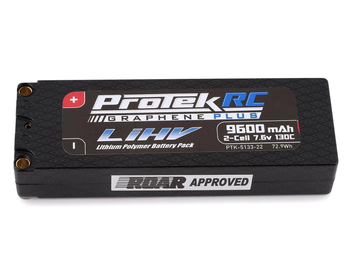ProTek RC 9600mAh 7.6v 130C 2S Low IR Si-Graphene + HV Stick Pack LiPo Battery