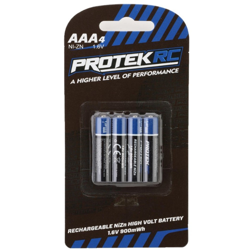 ProTek RC High Voltage Rechargeable AAA NiZn Batteries (4) (1.6V/900mWh) (Mini-Z)