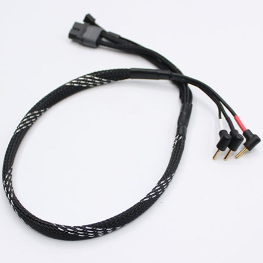Reflex Racing 2mm Bullet Plug Charging Cable - Black and Silver