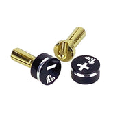 1up Racing LowPro Bullet Plugs w/ Grips - 4mm Stealth