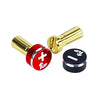 1up Racing LowPro Bullet Plugs w/ Grips - 5mm Red/Black