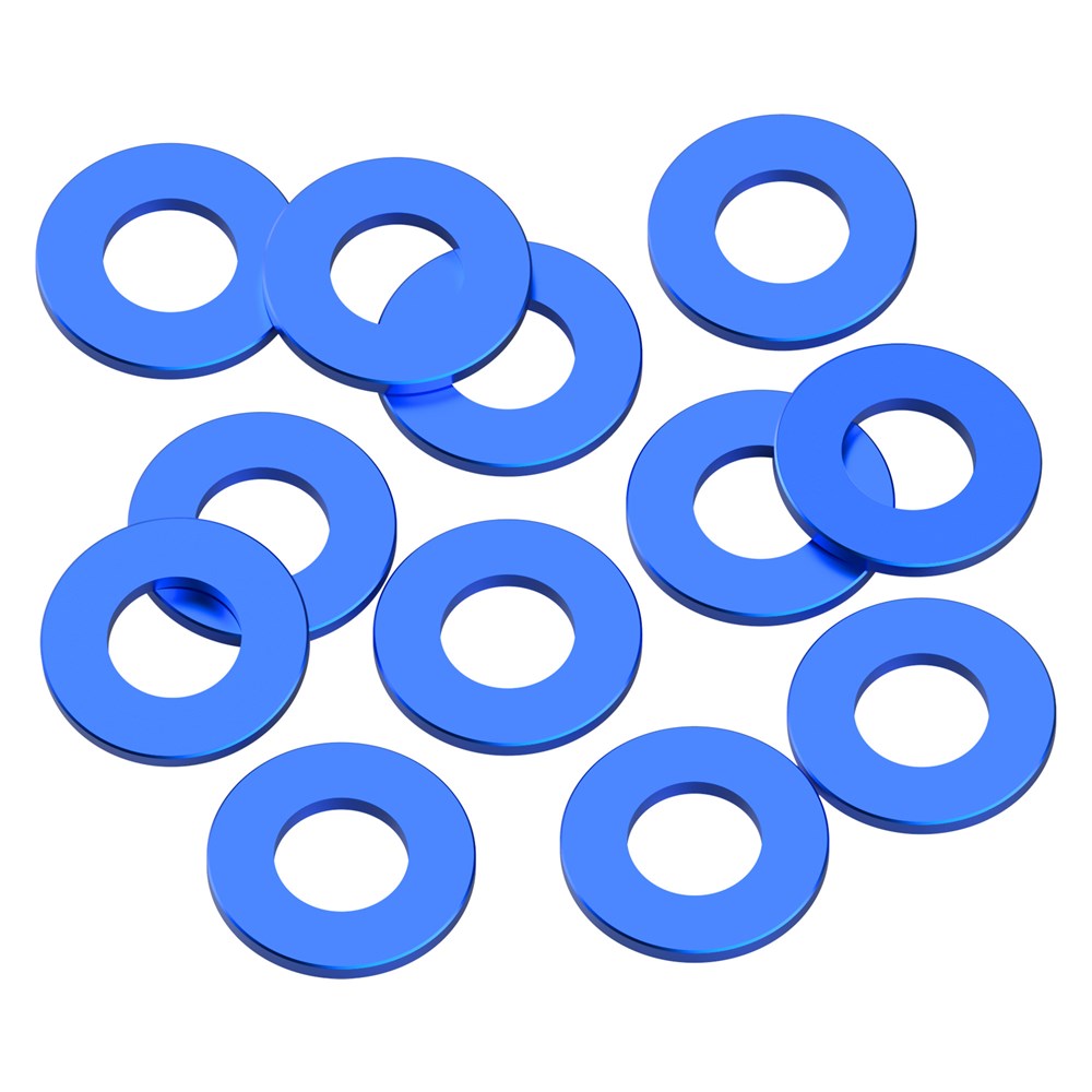 1up Racing Precision Aluminum Shims - 3x6x0.50mm - Dark Blue