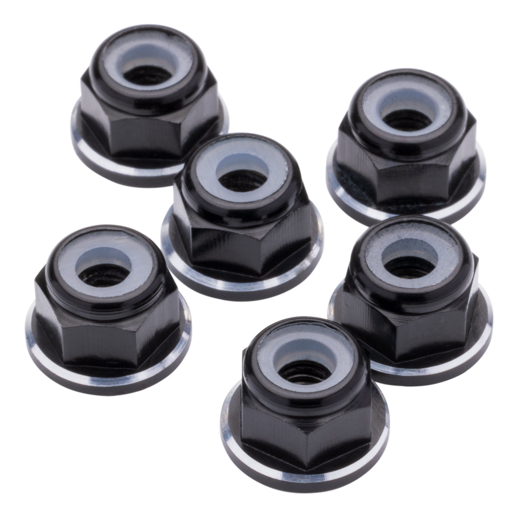 1up Racing 7075 Aluminum Flanged Locknuts - Shine Series - M3