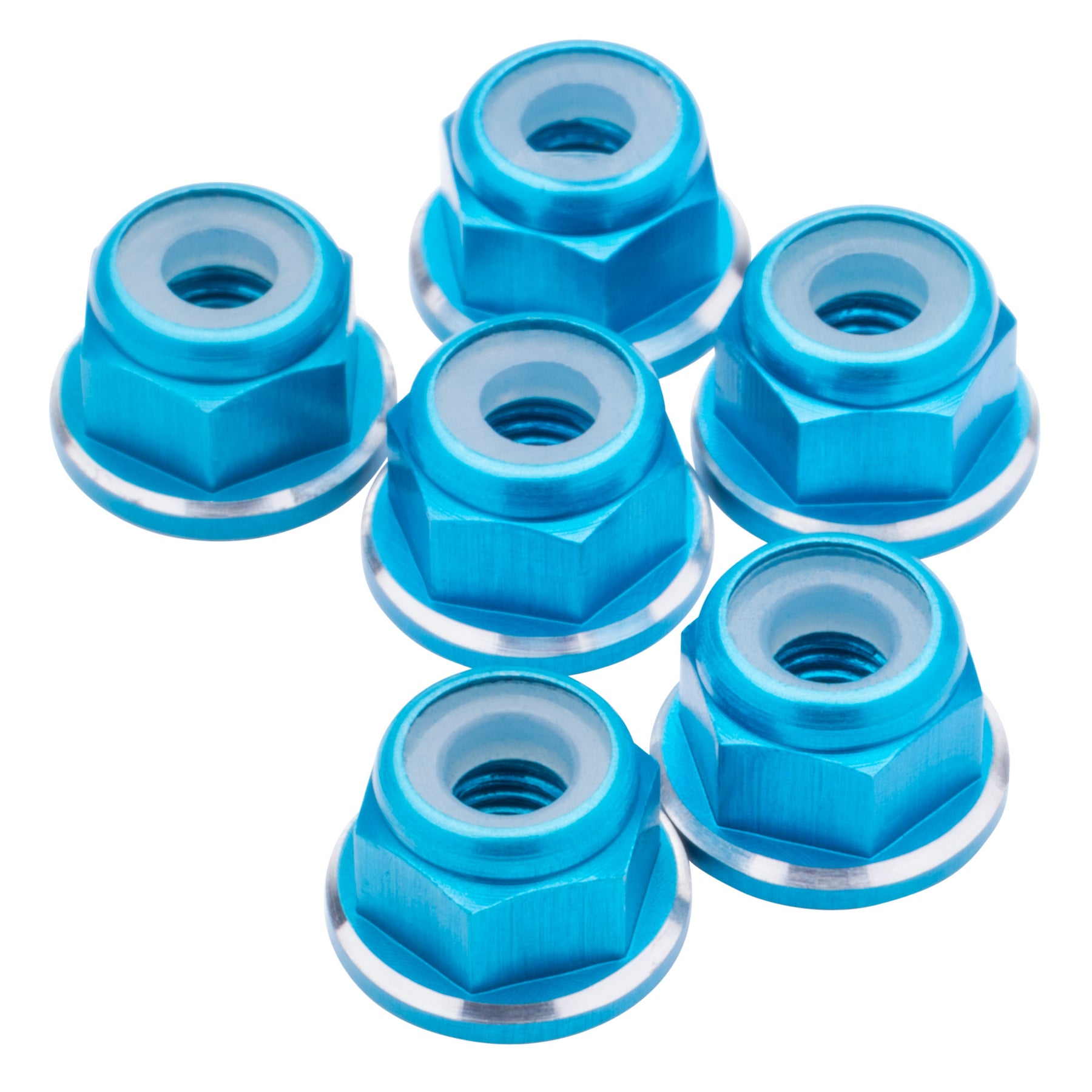 1up Racing 7075 Aluminum Flanged Locknuts - Shine Series - M3