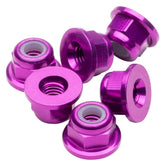 1up Racing Premium Aluminum Locknuts M3 Flanged - Purple