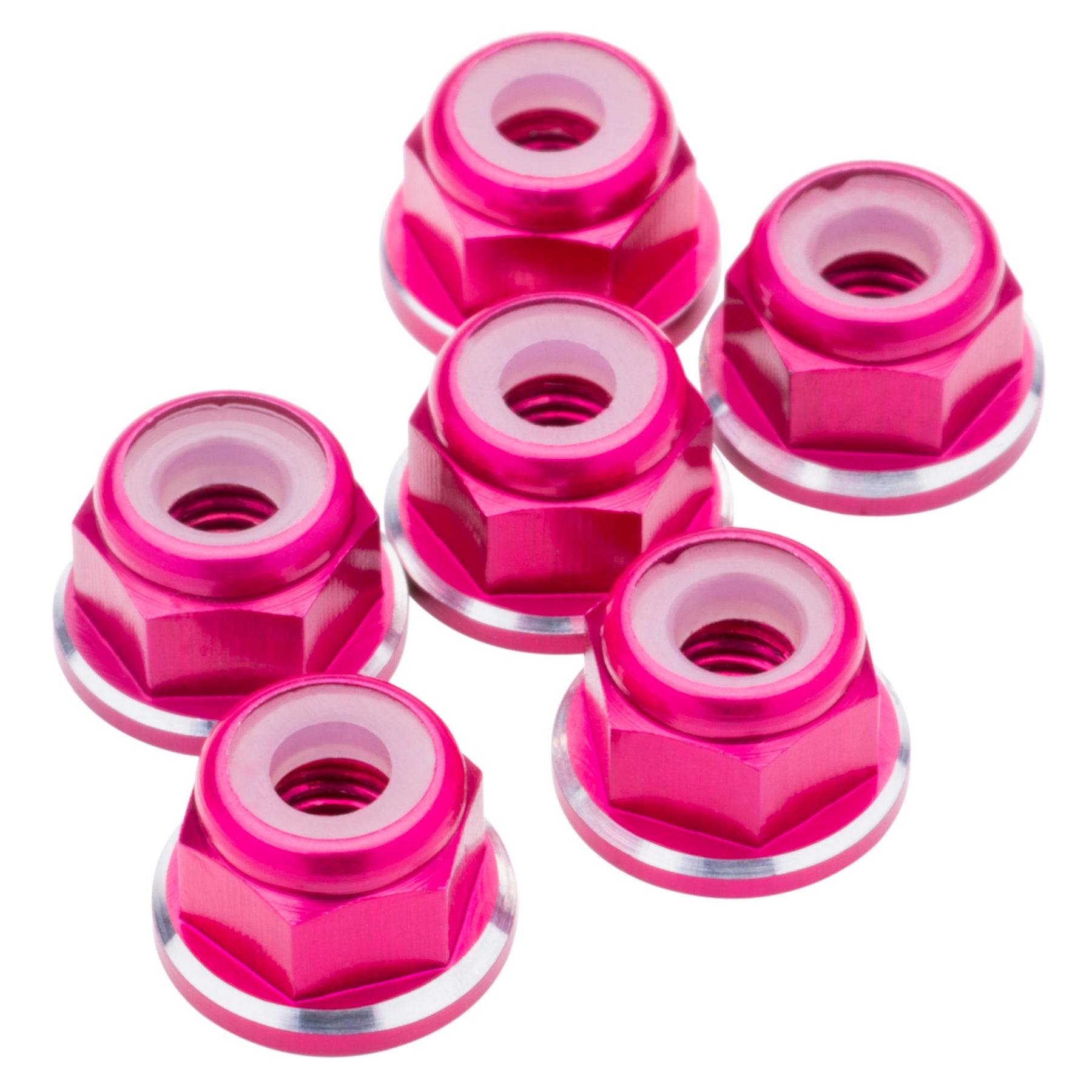 1up Racing 7075 Aluminum Flanged Locknuts - Shine Series - M3