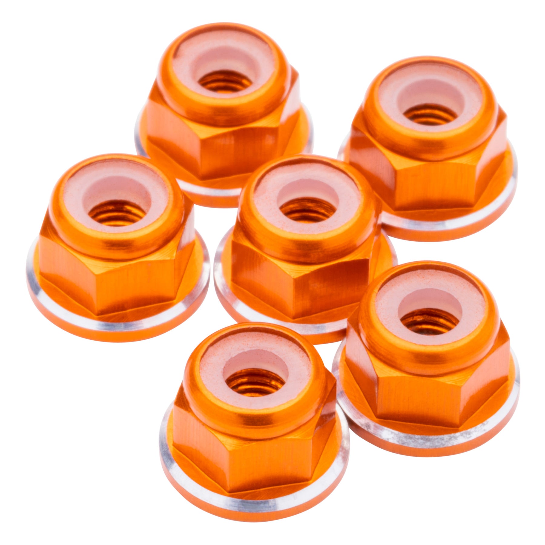 1up Racing 7075 Aluminum Flanged Locknuts - Shine Series - M3