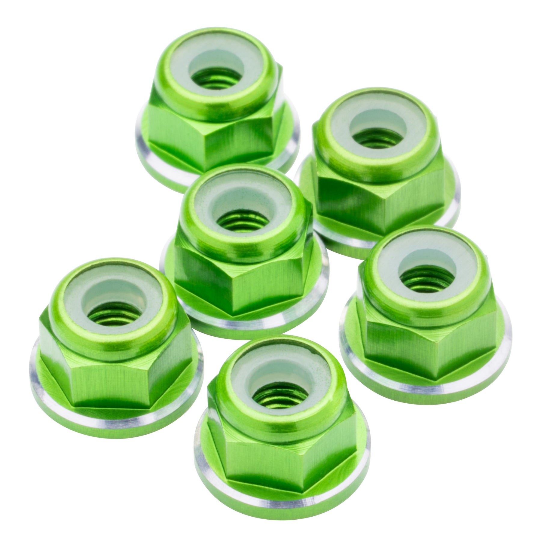 1up Racing 7075 Aluminum Flanged Locknuts - Shine Series - M3