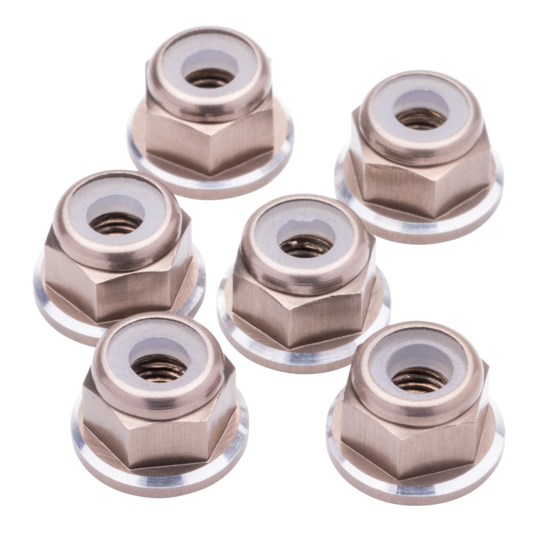 1up Racing 7075 Aluminum Flanged Locknuts - Shine Series - M3