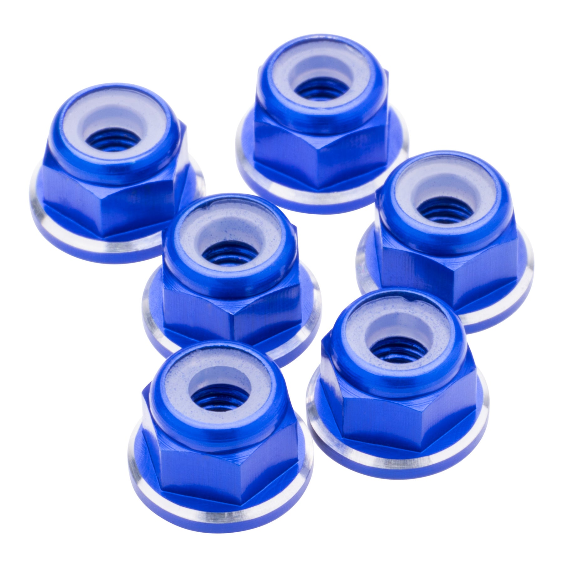 1up Racing 7075 Aluminum Flanged Locknuts - Shine Series - M3