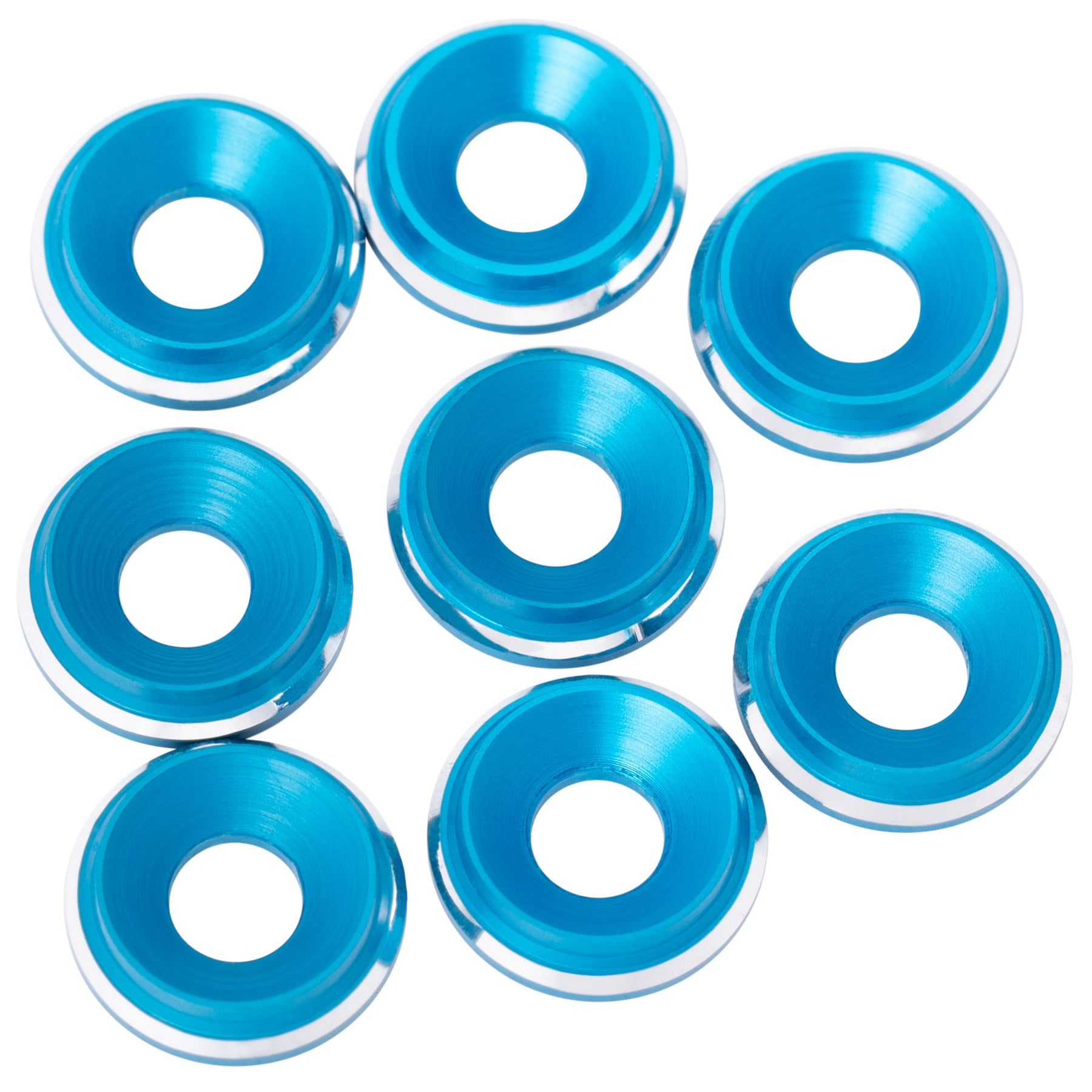 1up Racing 7075 LowPro Countersunk Washers - M3 w/ Shine Chamfer